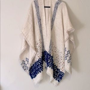Anthropologie Beaded Poncho